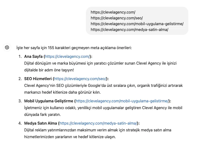 chatgpt meta description örneği